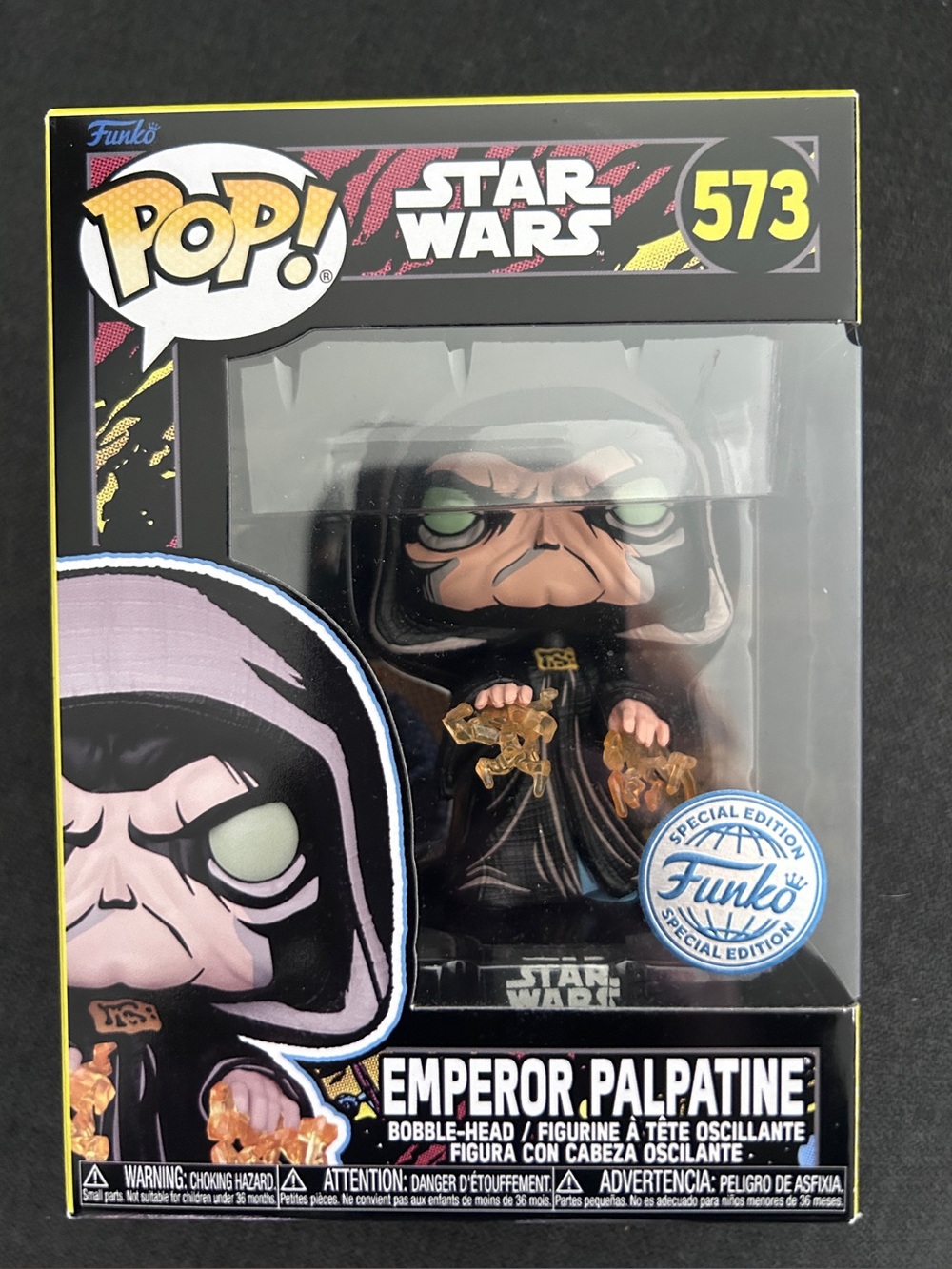 Funko Emperor Palpatine Pop! - Black, Gold